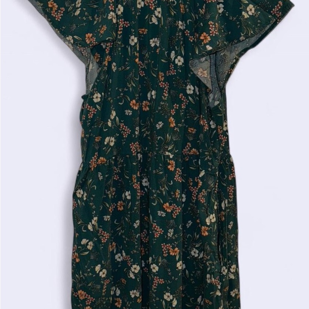 Old Navy Green Floral Midi Dress - Picture 4 of 4